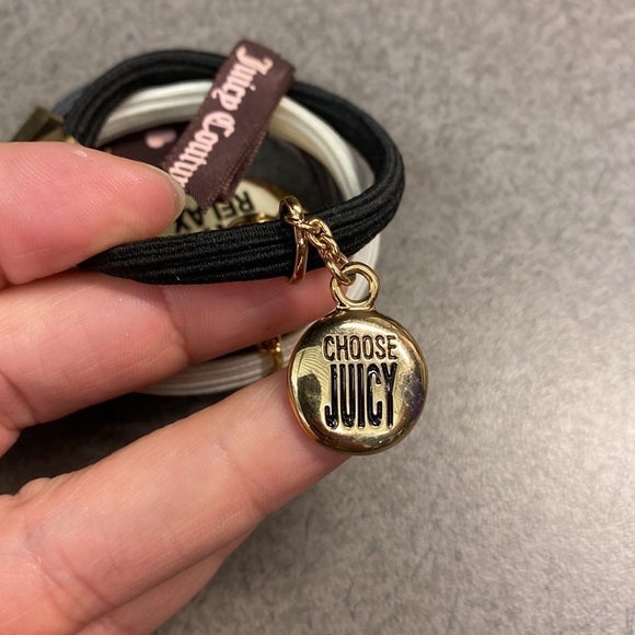 Juicy Couture Stretch Elastic Rubber Band Bracelet's Set of 3 (NEW) Y2K - Picture 3 of 8